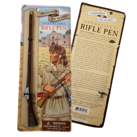 Remember The Alamo Rifle Pen 9.5"L Blue Ink Writing Instrument NIP - Picture 1 of 5
